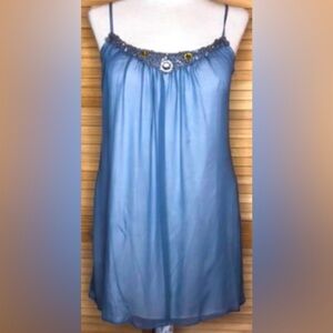 Maria Bianca Nero y2k silk mini dress M 200$ fall bejeweled casual formal party